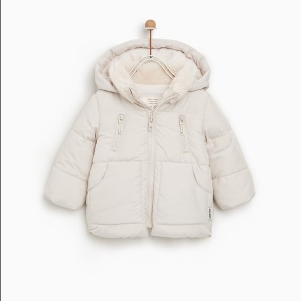 Zara Baby Beige Puffer Jacket